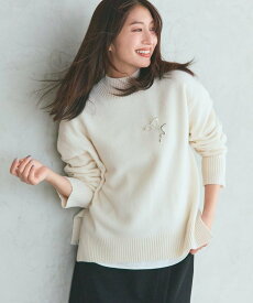 INDIVI 【冬ニット人気NO.1!/カシミヤ混】ミドルゲージハイネックニット インディヴィ トップス ニット グレー レッド ホワイト ブルー ネイビー ブラック【送料無料】