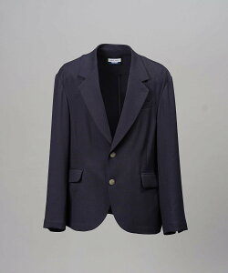 MAISON SPECIAL Slab Rayon Relax-Over 2B Tailored Jacket ���]���X�y�V���� �W���P�b�g�E�A�E�^�[ �e�[���[�h�W���P�b�g�E�u���U�[ �u���b�N �O���[ �x�[�W�� �l�C�r�[�y���������z