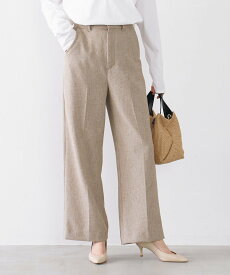 【SALE／50%OFF】MICA&DEAL ツイードストレートパンツ＜セットアップ対応＞＜2サイズ展開＞ マイカアンドディール パンツ スラックス・ドレスパンツ ネイビー ベージュ グリーン【送料無料】