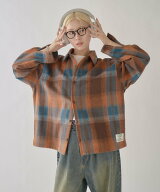 CIAOPANIC TYPY 【DISCUS】別注シャギーチェックオーバーシャツジャケット チャオパニックティピー トッ…