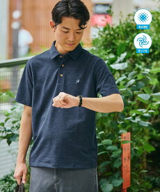 SHIPS MEN 【WEB限定】SHIPS: 吸水速乾・UVケア Drymix(R)ワンポイントロゴ レギュラーカラー ポロシャツ シップス トップス ポロシャツ ブラウン ネイビー ブルー グレー ブラック ベージュ【送料無料】