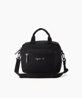 agnes b. ENFANT キッズ ロゴ 2way 通園バッグ アニエスベー バッグ ショルダーバッグ ブラック【送料無…