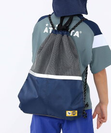 【SALE／50%OFF】SHIPS KIDS 【SHIPS KIDS別注】ATHLETA:メッシュ ランドリー バッグ シップス バッグ リュック・バックパック ブラック ネイビー