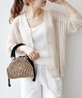 SHIPS any SHIPS any:＜手洗い可能＞ギマ ワイド Vネック シアー カーディガン シップス トップス カーデ…