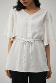 【SALE／55%OFF】AZUL BY MOUSSY FLARE SLEEVE PEPLUM BLOUSE アズールバイマウジー トップス シャツ・ブラウス ホワイト ブラック オレンジ