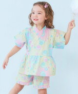 【SALE／13%OFF】devirock えらべるデザイン ペプラム ガールズ甚平 子供服 キッズ ベビー服 女の子 26SS…