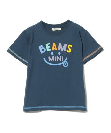 BEAMS mini BEAMS mini / スマイル ロゴ Tシャツ 24SS(90~130cm) ビームス ミニ トップス カットソー・Tシャツ グリーン ネイビー パープル