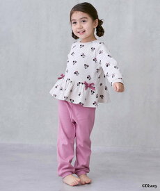 【SALE／20%OFF】petit main 【Disney】ペプラム長袖パジャマ ナルミヤオンライン インナー・ルームウェア パジャマ ホワイト ピンク