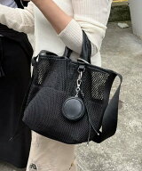 ear PAPILLONNER 【ouchi/ほし企画】ダイヤメッシュ2WAYトートバッグS イア パピヨネ バッグ トートバッ…