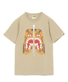 A BATHING APE EMBROIDERY STYLE TIGER TEE ア ベイシング エイプ トップス カットソー・Tシャツ ベージュ ホワイト【送料無料】