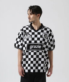 LHP DankeSchon/ダンケシェーン/CHECKER SS KNIT/チェッカーショートスリーブニット エルエイチピー トップス ニット ブラック【送料無料】