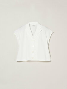 three dots Silky cotton light gillet �X���[�h�b�c �g�b�v�X �V���c�E�u���E�X �x�[�W�� �u���b�N �z���C�g�y���������z