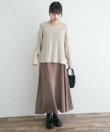 【SALE／50%OFF】URBAN RESEARCH ITEMS 畦Vネックニット×キャミワンピースSET アーバンリサーチアイテム…