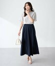 ラッシュフレアスカート【はっ水・接触冷感・ストレッチ・後ろウエストゴム】