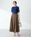 ラッシュフレアスカート【はっ水・接触冷感・ストレッチ・後ろウエストゴム】