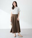 ラッシュフレアスカート【はっ水・接触冷感・ストレッチ・後ろウエストゴム】