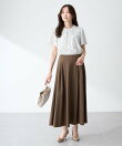 ラッシュフレアスカート【はっ水・接触冷感・ストレッチ・後ろウエストゴム】