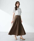 ラッシュフレアスカート【はっ水・接触冷感・ストレッチ・後ろウエストゴム】