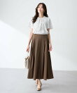 ラッシュフレアスカート【はっ水・接触冷感・ストレッチ・後ろウエストゴム】