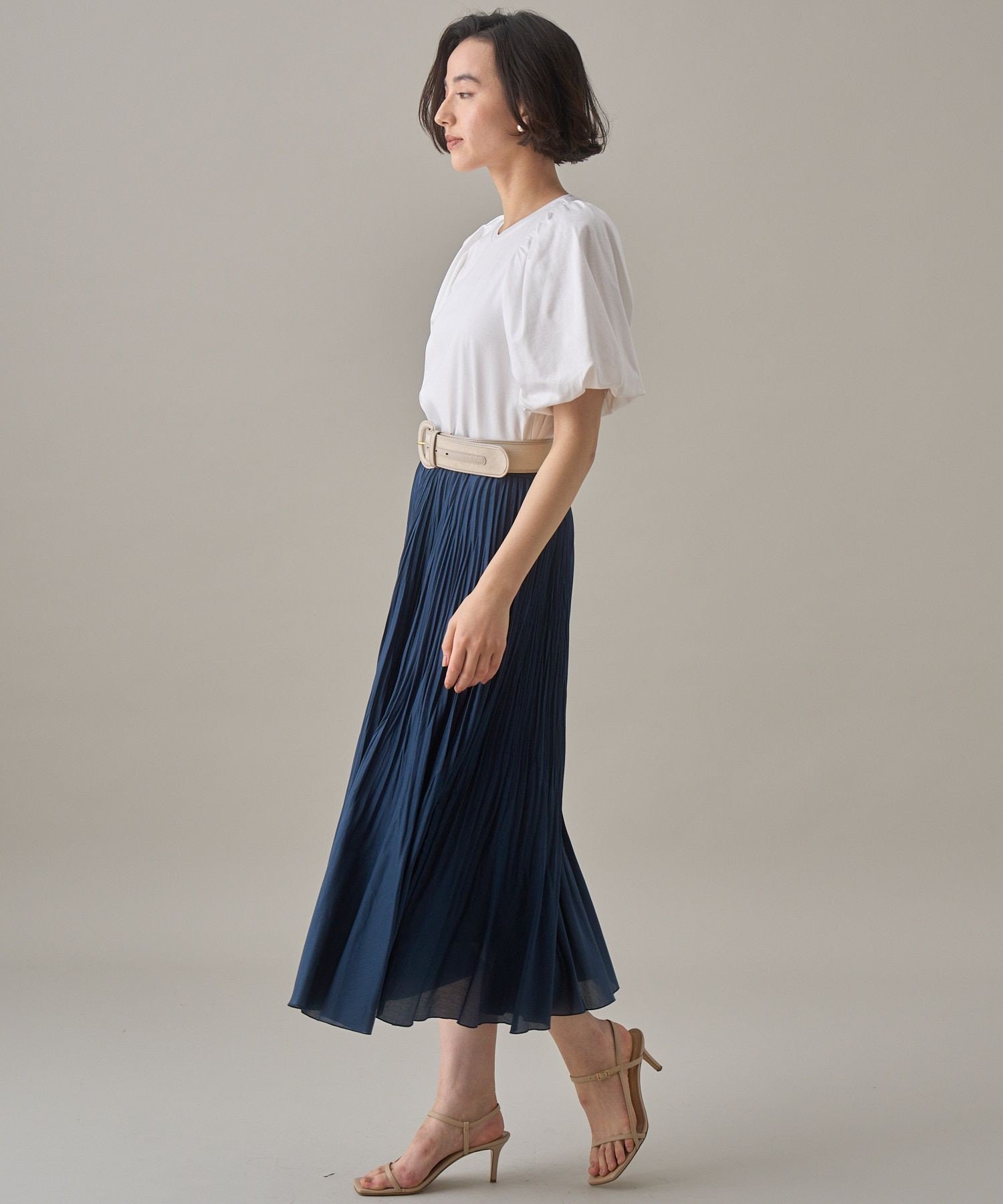 ANAYI｜レザー調プリーツスカート | Rakuten Fashion(楽天ファッション