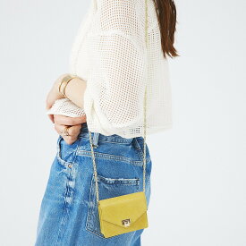 【SALE／30%OFF】LOWELL Things 【Gina 23'Spring P9掲載】Envelope/マイクロミニショルダ ロウェル シングス バッグ ショルダーバッグ イエロー ブラウン レッド【送料無料】