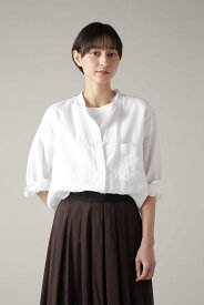 MARGARET HOWELL LINEN VOILE マーガレット・ハウエル トップス シャツ・ブラウス カーキ ホワイト ブラウン【送料無料】