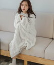 【SALE／50%OFF】La-gemme モールニット ルームワンピース ラジュール インナー・ルームウェア パジャマ グレー パー…
