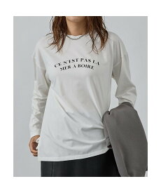 【SALE／10%OFF】abahouse mavie ロゴロンT アバハウス マヴィ トップス カットソー・Tシャツ グレー ブラウン ホワイト【送料無料】