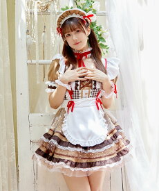 Brightlele 「 スイーツメイド 」 ハロウィン コスプレ 仮装 大人 メイド服 メイド ブライトララ ファッション雑貨 その他のファッション雑貨 ピンク ベージュ グリーン【送料無料】
