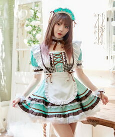 Brightlele 「 スイーツメイド 」 ハロウィン コスプレ 仮装 大人 メイド服 メイド ブライトララ ファッション雑貨 その他のファッション雑貨 ピンク ベージュ グリーン【送料無料】