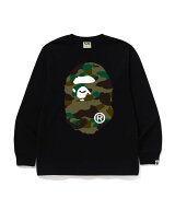 A BATHING APE 1ST CAMO BIG APE HEAD LS TEE ア ベイシング エイプ トップス カットソー・Tシャツ ブラ…