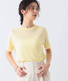 【SALE／80%OFF】Demi-Luxe BEAMS Demi-Luxe BEAMS / ラウンドヘム レーヨンTシャツ ビームス アウトレット トップス カットソー・Tシャツ イエロー ブラック