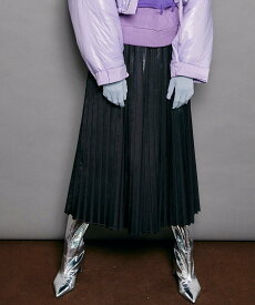 【SALE／30%OFF】MAISON SPECIAL Foil Pleated Skirt メゾンスペシャル スカート ロング・マキシスカート ブラック ゴールド【送料無料】