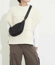 【SALE／50%OFF】CONVERSE TOKYO WOMEN OVER SILHOUETTE CABLE KNIT VEST コンバーストウキョウ トップス ニット ホワイト カーキ グレー【送料無料】