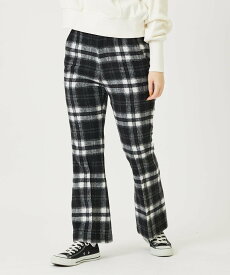 【SALE／40%OFF】MILKFED. PLAID FLARE PANTS ミルクフェド パンツ その他のパンツ ブラック グリーン【送料無料】