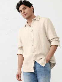【SALE／62%OFF】BANANA REPUBLIC FACTORY STORE (M)BANANA REPUBLIC FACTORY STORE リネンブレンドシャツ バナナ・リパブリック ファクトリーストアー トップス シャツ・ブラウス ホワイト ベージュ ブルー カーキグリーン ブラック ピンク ブラウン【送料無料】