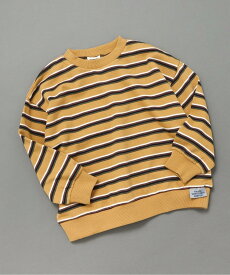 BREEZE WEB限定 無地ボーダートレーナー エフオーオンラインストア トップス スウェット・トレーナー イエロー パープル グレー ブラック ブラウン グリーン ピンク