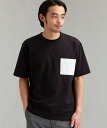 UNITED ARROWS green label relaxing 【WEB限定】 ★★SC ドライ コンビ ポケット クルー Tシャツ <機能性生地 / 吸...