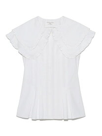 SNIDEL ORGANICSビッグカラーノースリブラウス スナイデル シャツ/ブラウス シャツ/ブラウスその他 ホワイト ブラック【送料無料】