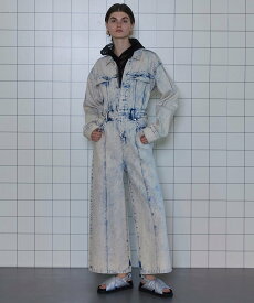 MAISON SPECIAL Denim Jumpsuit メゾンスペシャル オールインワン・オーバーオール オールインワン・つなぎ ホワイト ブルー ピンク【送料無料】