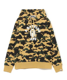 A BATHING APE 1ST CAMO COLLEGE PULLOVER HOODIE ア ベイシング エイプ トップス パーカー・フーディー カーキ イエロー【送料無料】