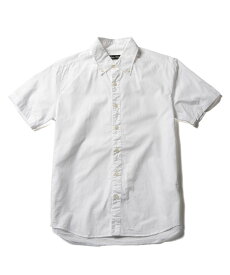 【SALE／50%OFF】Upscape Audience 日本製シャーリングボタンダウン半袖シャツ カジュアル トップス シャツ・ブラウス