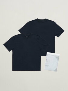 three dots �yunisex�z powdery cotton 2pack tee �X���[�h�b�c �g�b�v�X �J�b�g�\�[�ET�V���c �u���b�N �z���C�g�y���������z