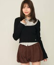 【人気カラー再入荷】レイヤードケーブルニット