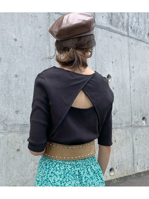 Vis バックオープンテレコトップス Rakuten Fashion 楽天ファッション 旧楽天ブランドアベニュー Au38