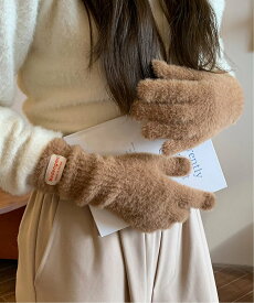 【SALE／37%OFF】HALEY PESCA HALEY PESCA/【スマホ操作可】ふわふわシャギー手袋 チェルカ ファッション雑貨 手袋 レッド ブルー イエロー グレー ネイビー グリーン ブラック ピンク ブラウン ホワイト ベージュ