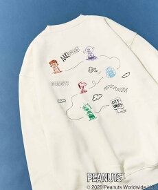 FREAK'S STORE 別注 PEANUTS/ピーナッツ バック 全刺繍 スウェット 25AW フリークスストア トップス カットソー・Tシャツ ベージュ グレー ブラック ネイビー【送料無料】