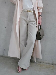 anuans �y0�T�C�Y����zWide leg denim �A�j���A���X �p���c �W�[���Y�E�f�j���p���c �l�C�r�[ �x�[�W���y���������z