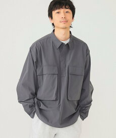 【SALE／30%OFF】BEAMS BEAMS / アクション プルオーバーシャツ ビームス メン トップス シャツ・ブラウス グレー ブラック【送料無料】