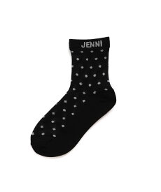 JENNI ドットシースルークルーソックス ジェニィオンラインショップ 靴下・レッグウェア 靴下 ブラック ブルー パープル